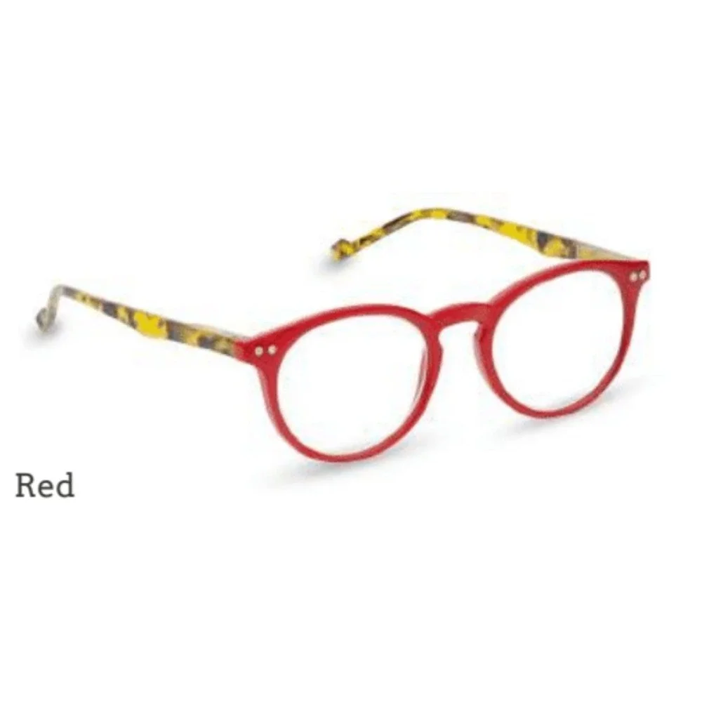 New Peepers Round Cape Cod Red Tortoise Reading Glasses +1.25